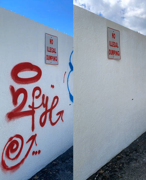 Graffiti Removal before and after